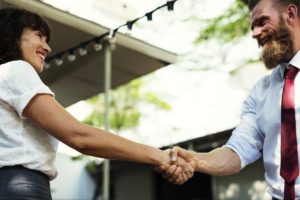 Business people greeting and handshake